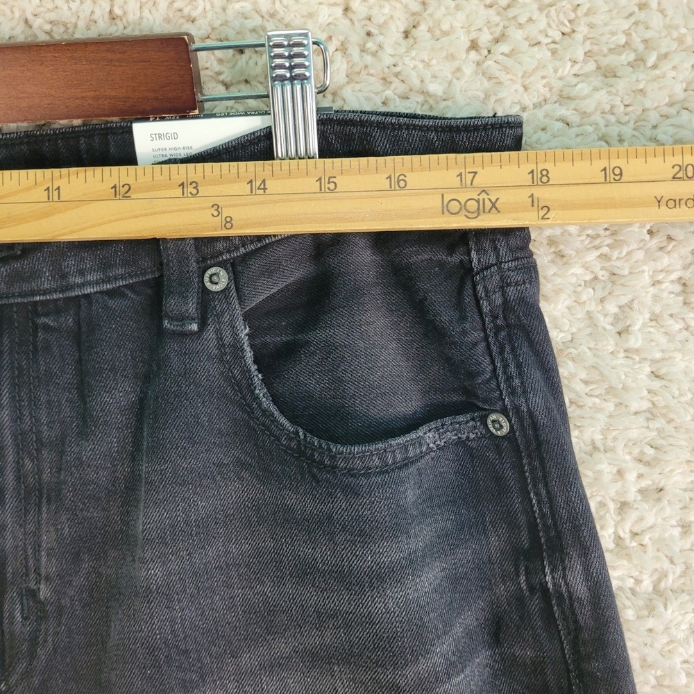 NEW American Eagle Jeans Women's 14 Short Charcoal Black Strigid Ultra Wide Leg - Picture 6 of 14